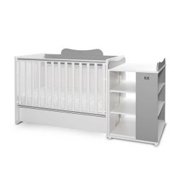 Patut Lorelli Modular Multifunctional 5 Confirgurari Diferite 190 X 72cm Multi White Stone Grey