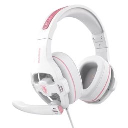 Casti Sades Ppower Gaming cu Fir 3.5mm Microfon Roz