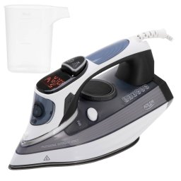 Fier de Calcat cu Aburi Adler AD 5053 Display LCD Rezervor Apa 0.3L 11 Setari de Temperatura 3000W Alb/Negru