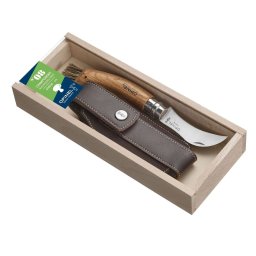 Cutit pentru Ciuperci Opinel NÂ°08 Lama Inox 8CM Teaca Inclusa Argintiu/Maro
