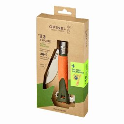 Briceag Multifunctional Opinel Explore NÂ°12 Lama 10CM cu Dispozitiv de Extractie Capuse Portocaliu