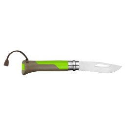 Briceag Opinel Outdoor NÂ°08 cu Fluier Lama Inox 8.5CM Verde