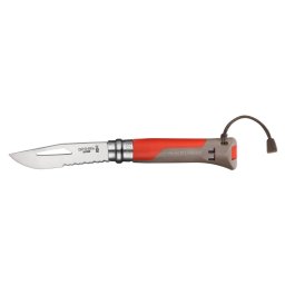 Briceag Opinel Outdoor NÂ°08 cu Fluier Lama Inox 8.5CM Rosu