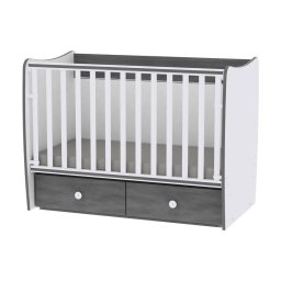 Pat Copii Lorelli Mobilier Matrix New Alb-Gri Vintage