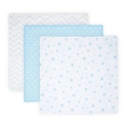 Set 3 Scutece Lorelli Pled Muselina 80x80Cm Blue Mix