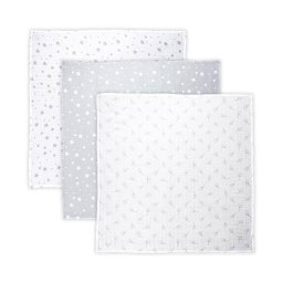 Set 3 Scutece Lorelli din Muselin 80x80cm Trio New Grey Mix