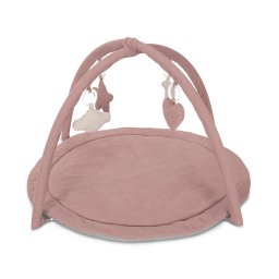 Saltea de Activitati Lorelli pentru Bebelusi Moments cu Sunet si Zornaitoare 83x83cm +0luni Roz