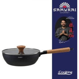 Tigaie Wok Heinner + Capac 24X7.5CM RIKITO WATANABE Negru