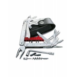 Unealta Multifunctionala Victorinox SwissTool X Plus 37 Functii Husa de Piele Argintiu