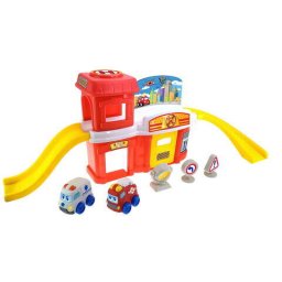 Joc de Constructie Little Learner Prima Mea Statie de Pompieri Plastic +12luni Multicolor