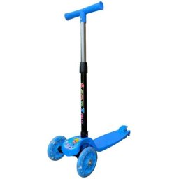 Trotineta Copii Procart Pliabila 3 Roti de Echilibru Inaltime Reglabila LED Multicolor +3ani Albastra