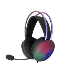 Casti Gaming cu Fir White Shark FIREFLY ILuminare RGB pentru PC / PS4 / PS5 / Xbox / MAC Negru