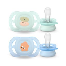 Set 2 Suzete Philips-Avent Ultra Start SCF075/14 Ortodontice fara BPA 0-2luni Verde/Albastru