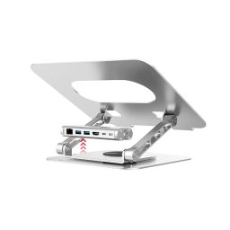 Stand Laptop Ajustatil + USB-C HDMI Hub UNITEK D1109B01 PD 100W Aluminiu