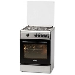 Aragaz pe Gaz LDK 6060 GRAI IX RMV NG 4 Arzatoare Siguranta Grill Rotisor Aprindere Iluminare Capac Metalic 60x60CM Inox