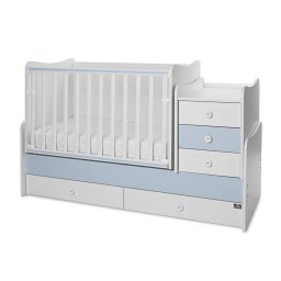 Pat Transformabil Lorelli Maxi Plus 70x160CM White Baby Blue
