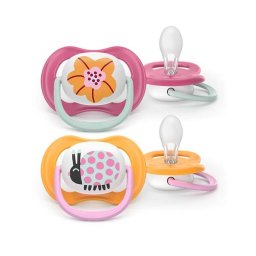 Set 2 Suzete Philips-Avent Ultra Air SCF080/27 Ortodontice fara BPA 6-18luni Multicolor