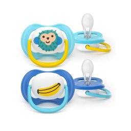 Set 2 Suzete Philips-Avent Ultra Air SCF080/26 Ortodontice fara BPA 6-18luni Multicolor