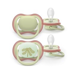 Set 2 Suzete Philips-Avent Ultra Air SCF087/18 Ortodontice 6-18luni Rosu