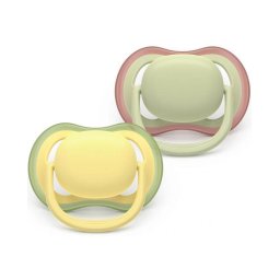 Set 2 Suzete Philips-Avent Ultra Air SCF349/50 Ortodontice fara BPA +18luni Pastel Neutru