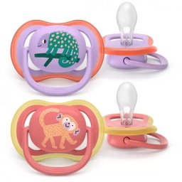 Set 2 Suzete Philips-Avent Ultra Air SCF349/47 Ortodontice fara BPA +18luni Multicolor