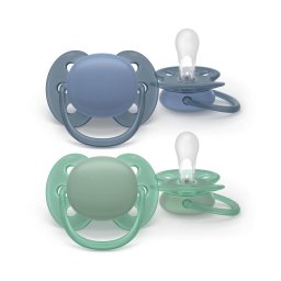 Set 2 Suzete Philips-Avent Ultra Soft SCF091/42 Ortodontice 0-6luni Albastru