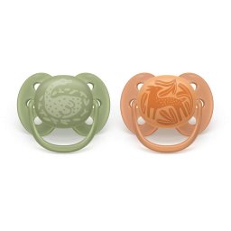 Set 2 Suzete Philips-Avent Ultra Soft SCF093/06 Ortodontice +18luni Portocaliu/Fistic