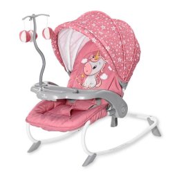 Fotoliu Balansoar Lorelli Dream Time Rose Velvet Unicorn 0 Luni+ Maxim 9KG Roz