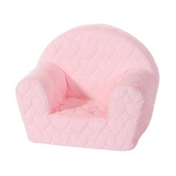 Fotoliu pentru Copii Knorr Toys Cosy Heart Matlasat Umplutura din Spuma Moale Husa Bumbac 51x34x42CM 9 Luni+ Roz