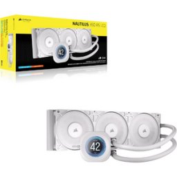 Cooler Procesor Corsair NAUTILUS 360 RS LCD AIO 360mm IPS PWM Zero RPM Intel/ AMD Alb