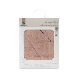 Prosop de Baie Lorelli cu Gluga si Broderie 90x90CM 0 Luni+ Roz