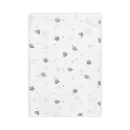 Cearceaf Pat Lorelli Bumbac Ranforce 100x150CM Alb/Gri