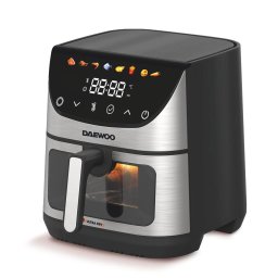 Friteuza cu Aer Cald Daewoo SDA DAF1600IX Capacitate 6.5L Display LED 8 Programe Predefinite Timer 60 Minute Temperatura Reglabila 80-200 Grade Celsius Putere 1600W Negru/Inox
