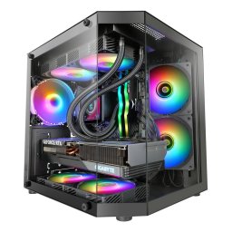 Carcasa Tacens Mars Gaming MC-3TLITE Mini Tower Negru