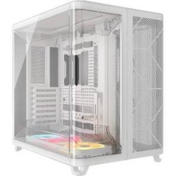 Carcasa Corsair AIR 5400 LX-R RGB LINK Triple Chamber Panoramic Glass Mid-Tower Alb