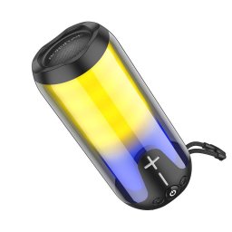 Boxa Portabila Borofone BR33 Pulse Semitransparent Iluminare LED Negru