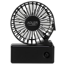 Mini Ventilator Portabil Adler AD 7336 Diametru 6.5CM Alimentare Baterii Negru