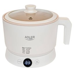 Oala Electrica Multifunctionala Adler AD 6422 Capacitate 1L 4 Functii Display LED Putere 800W Alb/Bej