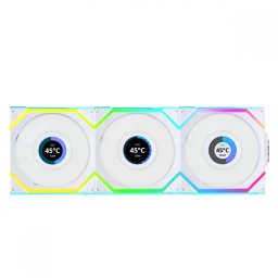Ventilator Lian Li UNI FAN SL Wireless LCD ARGB PWM 3er-Pack Controller 120mm Alb