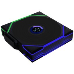 Ventilator Lian Li UNI FAN TL Wireless LCD ARGB PWM Reverse Blade 120mm Negru