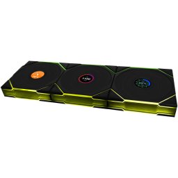 Ventilator Lian Li UNI FAN TL Wireless LCD ARGB PWM 3er-Pack Controller 120mm Negru