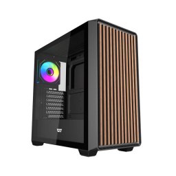 Carcasa darkFlash DS900WD, Middle Tower, ATX, M-ATX, ITX, 4 ventilatoare incluse, Negru