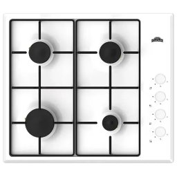 Plita Incorporabila Nuova Cucina Gaz 60cm 4 Arzatoare Aprindere Electrica Alb
