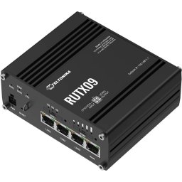 Router Industrial TELTONIKA NETWORKS RUTX09 4G LTE Dual SIM 4 Porturi Gigabit Negru