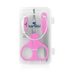 Set Manichiura Lorelli Bebe 3 piese Cu Suport Roz