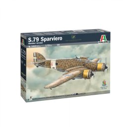 Macheta Aeromodele de Construit Italeri Savoia Marchetti S.79 Sparviero Bomber Verion 1:72 1412 14 Ani+