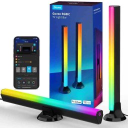 Lampa LED Govee RGBIC WiFi + Bluetooth Flow Plus Light Bars Wi-Fi Bluetooth 2xBuc Negru