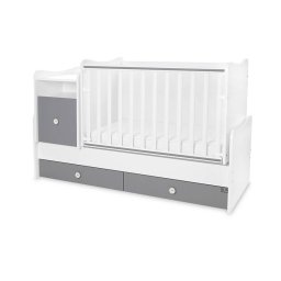 Pat Copii Lorelli Mobilier Multifunctional Trend Plus Transformabil Trio White Stone Gri