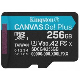 Card Kingston microSDXC Canvas Go Plus Android A2 256Gb Clasa 10 / UHS-1 U3 SDCG4/256GBSP