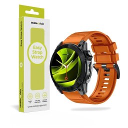 Accesoriu smartwatch Mobile Origin Easy Strap Silicone compatibila cu ceasurile Garmin, 26mm, Portocaliu